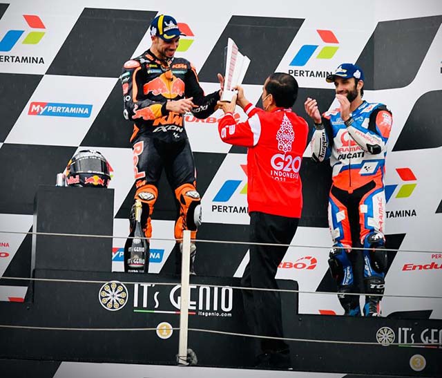 Jagoan Jokowi Jadi Runner-up MotoGP Indonesia